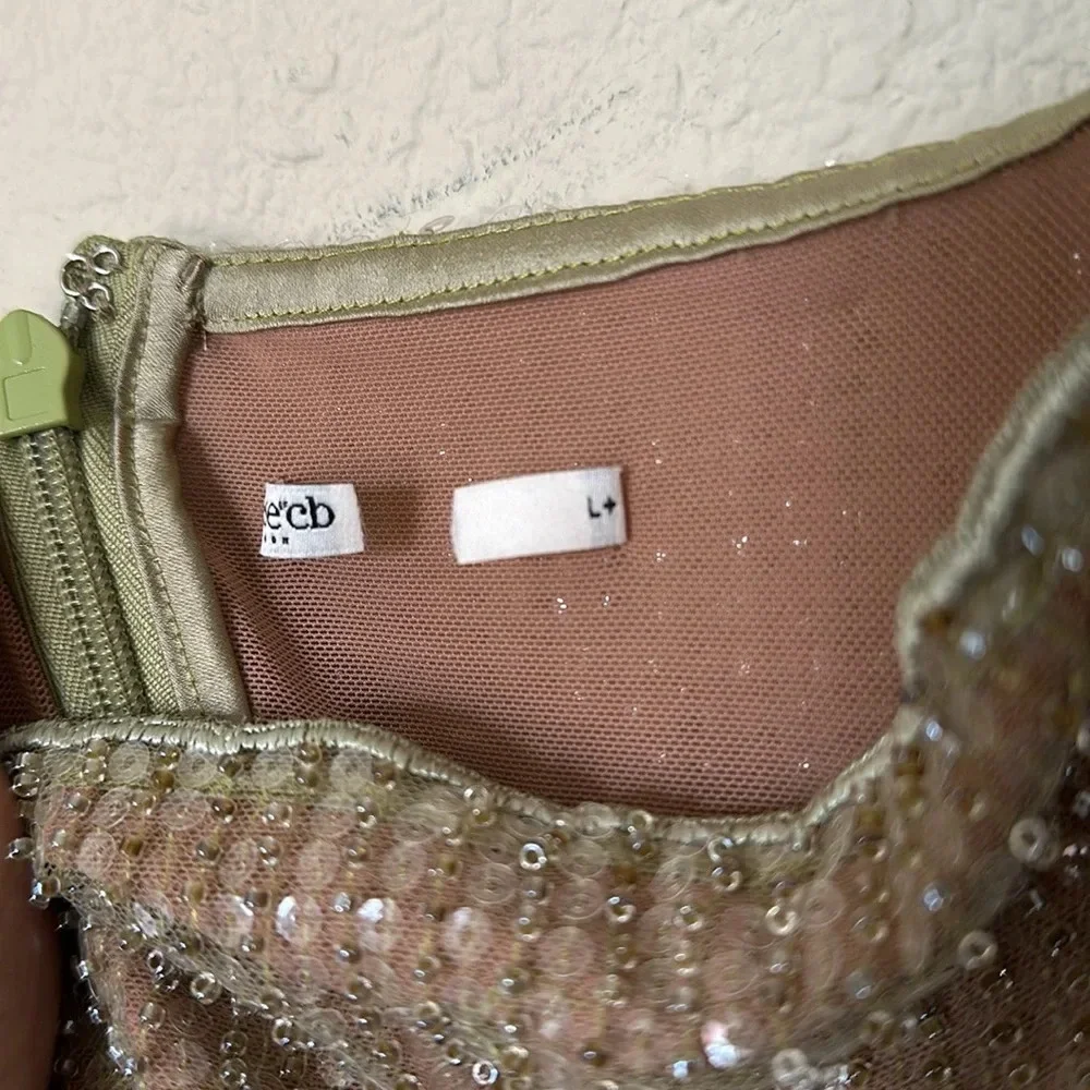 LIMITED EDITION House of CB 'Alondra' Cafe Au Lait Beaded Maxi Dress NWOT XL - Picture 5 of 11